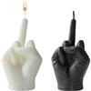 LIUYIDM Candele con Gesti Delle Mani 2 Pezzi Decorazione del Dito Medio Personalizzato e Interessante Dito Medio Gadget Soia Naturale, Adatto Come Regalo Divertente o Come Decorazione Divertente
