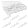 FRUHLING 300 mollette trasparenti in plastica a forma di U clip a coccodrillo, clip in tessuto per camicie con denti per cravatte, calzini, camicie, coperte