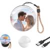 JIABAOZ Core Memory Orb, Memory Sphere Personalizzata per Coppie, Lettore Video Sfera di Cristallo Wi-Fi, Video e Foto Caricabili, Compleanno, Anniversario e Ricordo di Coppia (White)