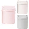 Dubbulon 3 Pezzi Pattumiera da Scrivania - Pattumiera Piccola Portatile | Cestino per Rifiuti da Tavolo in Plastica | Pattumiera Piccola con Coperchio | per Vanità del Bagno, Scrivania, da Tavolo