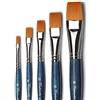 TINTORETTO Set 9 PENNELLI Serie 874 Manico Corto Pelo Sintetico Piatti N.0, 2, 4, 6, 8, 10, 12, 14, 16 + PORTAPENNELLI in PLASTICA