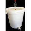 Sil2018 Contenitore grande per fermentazione da 33 litri per birra o vino con rubinetto e tubicini di fermentazione (Bianco 33 l)