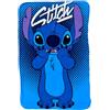 CARTOON Plaid Stitch blu Disney per bambini 100 x 150 cm coperta in pile 100% morbido poliestere 210 gsm