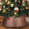 Lanpn Metallo Collana Albero di Natale 50cm, Gonne Albero di Natale Christmas Tree Collar Per Piccolo Mini S Alberi Artificiali Interno Esterno - Decorazioni Natalizie (Rame, Sparato)