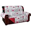 IlGruppone Copridivano Trapuntato Double Face Fantasia Shabby e Reversibile in 3 Colori e in Tutte Le Misure - Rosso - 2 Posti