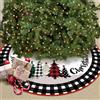FFTANXS Copri Base Albero Natale 120cm,Base Albero di Natale Rotondo Addensamento,per Decorazioni Feste-Nero