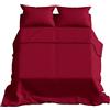 Batik Completo Lenzuola Una Piazza e Mezza Cotone: Set Lenzuola 1 piazza e mezza Cotone Elegante e Confortevole per la Tua Camera da Letto - 100% Cotone - 1 Piazza e Mezza (Bordeaux)
