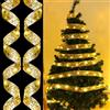 Leonshco Catena luminosa natalizia, 5 M 50 LED Catena luminosa brillante, decorazione natalizia, decorazione per albero di Natale, alimentata a batteria per interni ed esterni, festa, matrimonio, creazione di