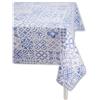Casatessile Tovaglia plastificata Italiana MAIOLICHE Tovaglia Cerata, Tovaglia Plastica - Blu, 6 posti 140x180 cm.
