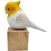 TALKLEK Statuine di uccelli in legno intagliato a mano Piccola statua di uccello per la decorazione della casa, regalo di uccelli per gli amanti degli uccelli (Cockatiel)