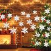 Bubuny 18 Pezzi Fiocchi di Neve Decorazione 3D, Decorazione Natalizia, Decorazione Albero di Natale in Carta Bianca con Fiocchi di Neve, Decorazione Natalizia con Fiocchi di Neve Appesi Fai da Te