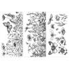 PLIGREAT 3 fogli fiori neri strofinare sul trasferimento per mobili schizzo floreale farfalla insetto trasferimento decalcomanie per scrapbooking artigianato decorativo