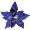 GL-Turelifes Fiori di Natale grandi glitterati da 25,7 cm, 6 pezzi, fiori artificiali a forma di stella di Natale, in velluto, ornamenti floreali pieghevoli per decorazioni natalizie, Capodanno, feste