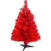 Fouriding 60cm Albero di Natale artificiale PVC Decorazione di Natale Christmas Tree, Rosso