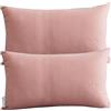 Miecoae Coppia di Federe Cotone, Set di 2 Tessuti per Cuscino Letto, Chiusura a Busta, Tinta Unita, Misura Standard 50x70 60x80 CM Copricuscino Divano(O9,80x60cm Set of 2)