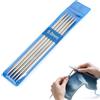 Coopay Set di 5 Ferri da Maglia 5,0mm a Doppia Punta, Lunghezza 15cm Ferri da Maglia in Acciaio Inossidabile per Calzini, Sciarpe, Cappelli, Maglioni, per Principianti & Professionisti