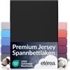 etérea Himmlische Qualität etérea Premium Jersey lenzuolo con angoli 140x200-160x200 cm Nero Epaisseur 15-25 cm - 100% Cotone - Oekotex materasso Letto copripiumino - lenzuola 140x200cm - 160x200cm Black
