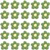 PATIKIL Fiori Uncinetto, 50Pz Fiori Applicare Lavori Cucito Fatti a Mano all'Uncinetto, Decorazioni per Capelli Fai da Te, Vestiti, Feste, Artigianali, Verde Chiaro/Giallo