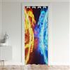 Loussiesd Tenda per porta con drago per porta privacy fuoco acqua animali selvaticidella porta tenda per camera da letto soggiorno tenda termica isolata divisorio per stanza 86 x 203 cm 1 pannello