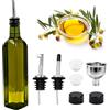 MEIYAXINWIN Bottiglie di olio con beccuccio, bottiglia d'olio, 500 ml, in vetro, con dispenser di olio d'oliva, con chiusura anti-sporco, a prova di perdite e antigoccia, per cucinare, grigliare