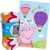 Peppa Pig Aymax Design - Coperta in pile Peppa Pig, 100 x 140 cm, con Peppa Wutz Up and Away