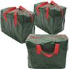 Paluplus 3 Custodie per Decorazioni Natalizie, Misura 46x25x38 cm, Borsa Verde con Cerniera e Manici, Custodia Impermeabile, Protezione da Polvere e Umidità, Sacco per Addobbi di Natale -4345C