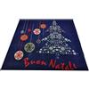 Casatessile Tappeto Blu Buon Natale passatoia 100x110 cm. B6