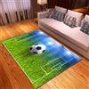 Morbuy Tappeto Salotto Grande Pelo Corto, Calcio 3D Stampa Decorazione Grandi Moquette Antiscivolo, Moderno Soggiorno Bambini Camera da Letto Domestica Tappeti (80x160cm,Blu Verde)