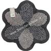 HOME PRO Tappeto bagno FLOWERS diametro cm.75 grigio