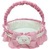 Micfior Fiocco Nascita Cesto Nascita Porta prodotti Rosa Fiocco-Orsetto