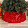 Odot Copri Base per Albero di Natale, Base Decorativo Albero di Natale Anello Gonna, Copertura dell'albero di Natale Ornamenti per Decorazioni per Feste a Casa delle Vacanze (40x60x20cm,Rosso)