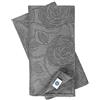 LINEN & COTTON 4 x Tovaglioli Jacquard Roseus - Grigio, 47 x 47 cm | 100% Lino, Tovaglioli Tavola Damascata per Cucina, Tovaglioli Stoffa Quadrati Eleganti Lavabili per Feste, Ristoranti, Party