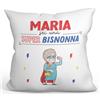 Mugffins Cuscino PERSONALIZZABILE BISNONNA - En italiano - Sei Super! - Idee Regali Divertenti - Rivestimento e Imbottitura (40x40 cm). Tatto Cotone