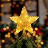 Bseical Stella Di Natale, Puntale Luminoso per Albero 25 x 20cm, in Ferro Oro - Decorazioni Natalizie