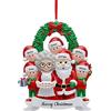 Angry Egg Boy personalizzati Ornamento di Natale 2024 con 3/4/5/6/7/8/9 nomi Nome personalizzato Albero di Natale Ornamento pendente di famiglia Regalo decorativo