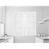 IlGruppone Coppia Tendine Tende A Vetro Ricamate Semitrasparenti Finestre Porta Finestra Cucina Bagno 60 x 150 Cm o 60 x 240 Cm MOD Cleme - Natural - 60x150 cm