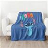 MTOnlinehandel Stitch - Coperta - 200 x 160 cm - Coperta in pile corallo Lilo e Stitch - Articolo per fan Aloha - Per bambini, adolescenti e adulti - Regalo - Motivo Stitch