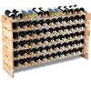 DREAMADE Cantinetta Portabottiglie in Legno Scaffale Porta Vino per 72 Bottiglie per Casa Bar Ristorante