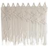 Peosaard Tenda per porta Boho, Tende Boho Modello a foglie Tende in macramè con perline 43x31, 5 pollici Tenda decorativa da appendere in cotone bohémien per porte e finestre, arredamento bohémien