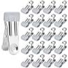 FONHREW 20 Pezzi Mollette per Bucato Antisegno,Mollette in Acciaio Inox Colorate Multifunzione Mollettes Bucato Senza Impronte Metallo per Calze Fotografie e Conservazione di Cibo (Gris)