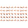 SODIAL 50Pcs nel Legno Vuoto DIY Quadrato Intagliato Por9601