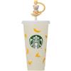 STARBUCKS JAPAN TAZZA FREDDA RIUTILIZZABILE CHE CAMBIA COLORE E TAPPO DI PAGL...