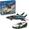 LEGO City Jet vs. Car Toy - Building Kit w/Plane, Supercar Plus Pilot & Driver M