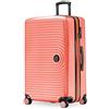 Hauptstadtkoffer Mitte - Valigia Rigida Grande, TSA, 4 Ruote, Bagaglio da Stiva con Espansione di Volume di 8 cm, 77 cm, 130 L, Corallo