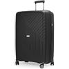 Hauptstadtkoffer TXL - Grande valigia rigida, TSA, 4 ruote doppie, Trolley, Valigia a rotelle, Valigia da viaggio, EXTRA LEGGERA, 76 cm, 120 litri, Nero