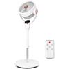 TANIASHOP Ventilatore a Piantana intelligente con Comando Vocale Controllo Touch e Telecomando 6 Velocità 50W Oscillazione Destra Sinistra e Su Giù con Timer Ventola Silenziosa Altezza 112cm