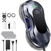 Keero Robot Lavavetri Elettrico 2026 con Doppio Ugello, Aspirazione 6000 Pa, 3 Modalità di Pulizia, Serbatoio Acqua 60 ml, Lavavetri Elettrico per Finestre - W22D