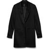 Vero Moda Vmverina Ls Long Blazer, Blazer Donna, Nero, 38