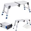 VEVOR Piattaforma da Lavoro Pieghevole in Alluminio, Altezza Regolabile 36-50,8 cm, Pedana da Lavoro Pieghevole, Portata Max 226,8 kg, con Blocchi di Sicurezza, per Pittura, Pulizia, Uso Domestico