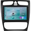 Happiq Autoradio - Per Mercedes-Benz Classe C e Classe CLK (W203, W209, S203, A209, W168) - Sistemi intelligenti con CarPlay, Android Auto e GPS - Sistema multimediale